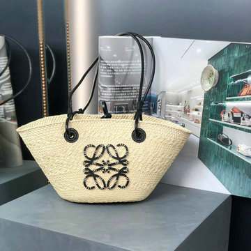 ロエベ LOEWE GH-LE652142BK  2024年最新入荷 アナグラム バスケットバッグ トートバッグ ハンドバッグ トップハンドルバッグ イラカヤシ カーフ