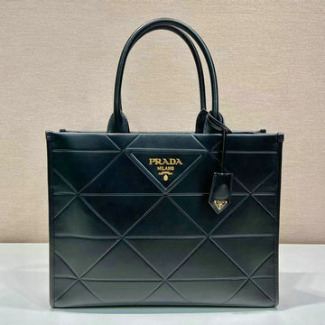 プラダ PRADA 99-PD1BA377BK 2024年最新入荷 シンボル ラージ レザー バッグ トートバッグ ハンドバッグ レディース
