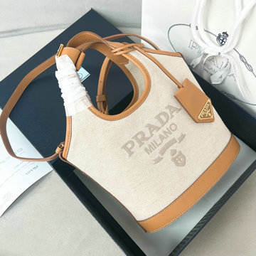 商品名称：プラダ PRADA GH-PD1BE074BZS 2024年最新入荷 スモール トートバッグ ホーボーバッグ ハンドバッグ レディース リネンブレンド レザー