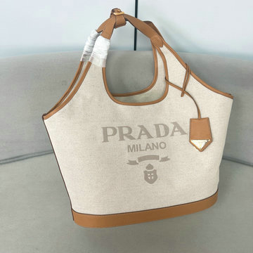 プラダ PRADA GH-PD1BG472BZS 2024年最新入荷 スモール トートバッグ ホーボーバッグ ハンドバッグ レディース リネンブレンド レザー