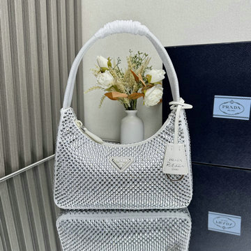 プラダ PRADA GH-PD1NE515ZBS  2024年最新入荷 クレオ ホーボーバッグ ショルダーバッグ レディースかばん トライアングルロゴ付 レザー