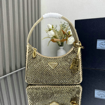 プラダ PRADA GH-PD1NE515ZJS 2024年最新入荷 クレオ ホーボーバッグ ショルダーバッグ レディースかばん トライアングルロゴ付 レザー