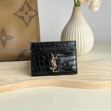 イヴサンローラン Saint laurent YSL GH-YSL423291EBK  2024年最新入荷 カサンドラ マテラッセ カードケース クロコ柄