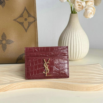 イヴサンローラン Saint laurent YSL GH-YSL423291EJH  2024年最新入荷 カサンドラ マテラッセ カードケース クロコ柄