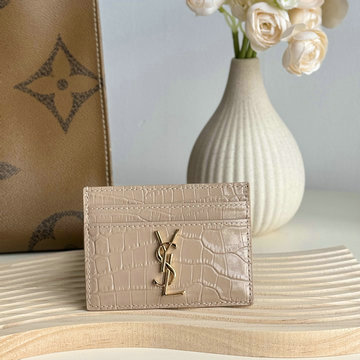 イヴサンローラン Saint laurent YSL GH-YSL423291ELF  2024年最新入荷 カサンドラ マテラッセ カードケース クロコ柄