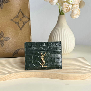 イヴサンローラン Saint laurent YSL GH-YSL423291EMG  2024年最新入荷 カサンドラ マテラッセ カードケース クロコ柄