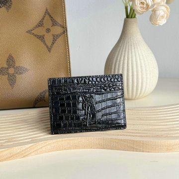イヴサンローラン Saint laurent YSL GH-YSL423291EQK  2024年最新入荷 カサンドラ マテラッセ カードケース クロコ柄