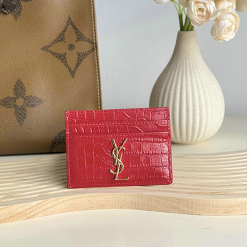 イヴサンローラン Saint laurent YSL GH-YSL423291ERD  2024年最新入荷 カサンドラ マテラッセ カードケース クロコ柄