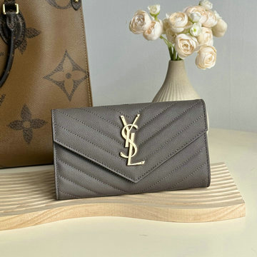 イヴサンローラン Saint laurent YSL GH-YSL437469HS  2024年最新入荷 カサンドラ ラージ ウォレット 二つ折り長財布 ロングウォレット