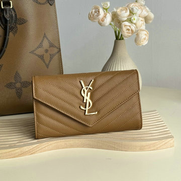 イヴサンローラン Saint laurent YSL GH-YSL437469ZS 2024年最新入荷 カサンドラ ラージ ウォレット 二つ折り長財布 ロングウォレット