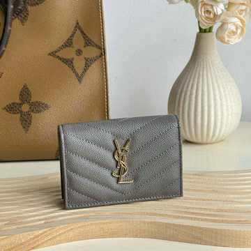 イヴサンローラン Saint laurent YSL GH-YSL596323HS 2024年最新入荷 モノグラム ビジネス カードケース 名刺入れ グレイン ド プードルエンボスレザー