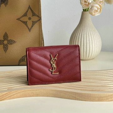イヴサンローラン Saint laurent YSL GH-YSL596323JH  2024年最新入荷 モノグラム ビジネス カードケース 名刺入れ グレイン ド プードルエンボスレザー