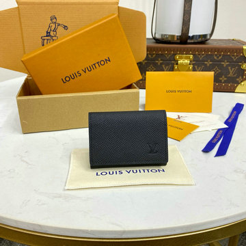 ルイヴィトン LOUISVUITTON  057-M64595 2019年最新入荷 アンヴェロップ カルト ドゥ ヴィジット NM 名刺入れ カードケース タイガレザー 黒
