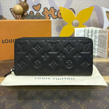 ルイヴィトン LOUISVUITTON 057-M80333 2024年最新入荷 ジッピーウォレット ホリゾンタル ファスナー長財布 モノグラム シャドウ レザー 黒