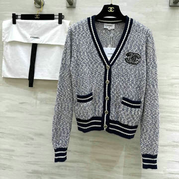 シャネル CHANEL JS-MYCH24014 2024年秋冬最新入荷 カーディガン ボタンクロージャー ロングスリーブ セーター ニット カシミヤ ウール