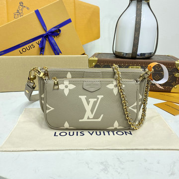 ルイヴィトン LOUISVUITTON  057-M45777H 2024年最新入荷 ミュルティ ポシェット アクセソワール ショルダーバッグ チェーンウォレット バイカラー