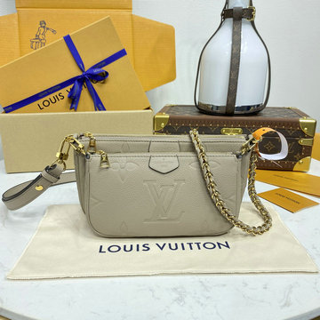 ルイヴィトン LOUISVUITTON  057-M46568H 2024年最新入荷 ミュルティ ポシェット アクセソワール ショルダーバッグ チェーンウォレット バイカラー モ