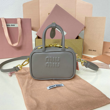 ミュウミュウ MIUMIU 057-MM5NR036HS 2024年最新入荷 マイクロバッグ ハンドバッグ ショルダーバッグ レディース レザー
