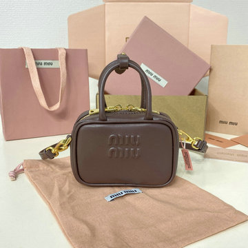 ミュウミュウ MIUMIU 057-MM5NR036NM  2024年最新入荷 マイクロバッグ ハンドバッグ ショルダーバッグ レディース レザー