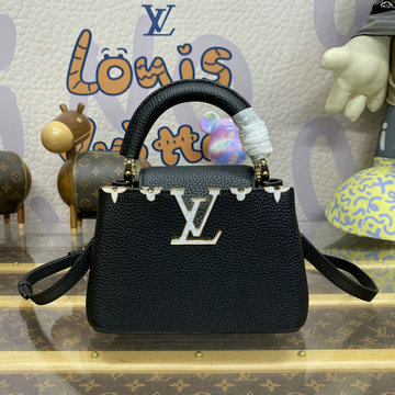 ルイヴィトン LOUISVUITTON 057-M11342 2024年最新入荷 カプシーヌ MINI ハンドバッグ ショルダーバッグ トリヨンレザー