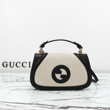 グッチ GUCCI 057-GG815714BBK 2024年最新入荷 ブロンディ スモール トップハンドルバッグ ショルダーバッグ レディース コットンリネン キャンバス