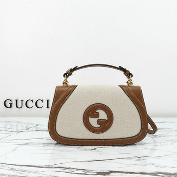 グッチ GUCCI 057-GG815714BBZ 2024年最新入荷 ブロンディ スモール トップハンドルバッグ ショルダーバッグ レディース コットンリネン キャンバス