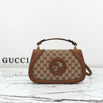 グッチ GUCCI 057-GG815714BKF 2024年最新入荷 ブロンディ スモール トップハンドルバッグ ショルダーバッグ レディース コットンリネン キャンバス