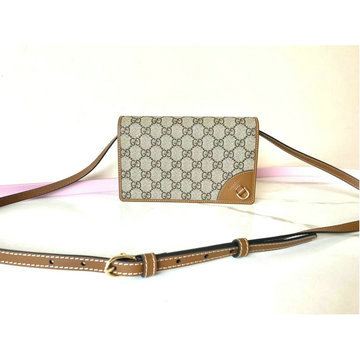グッチ GUCCI 057-GG820688BXZ 2024年最新入荷 GGエンブレム スーパーミニ ショルダーバッグ レディース  ソフトGGキャンバス