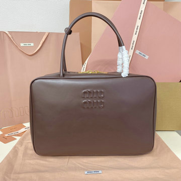 ミュウミュウ MIUMIU 057-MM5BB117BJH  2024年最新入荷 トートバッグ トップハンドルバッグ ハンドバッグ ボウリングバッグ レディース