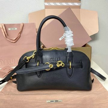 ミュウミュウ MIUMIU 057-MM5BB168PBK2024年最新入荷 アバンチュール トップハンドルバッグ トートバッグ ハンドバッグ 2way ショルダーバッグ