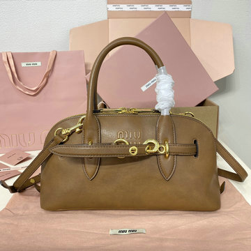 ミュウミュウ MIUMIU 057-MM5BB168PZS 2024年最新入荷 アバンチュール トップハンドルバッグ トートバッグ ハンドバッグ 2way ショルダーバッグ レディース