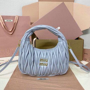 ミュウミュウ MIUMIU 057-MM5BC125ZQL 2024年最新入荷 ワンダー ホーボーバッグ トートバッグ ハンドバッグ 2way ショルダーバッグ レディース