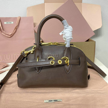 ミュウミュウ MIUMIU 057-MM5BB169PNM  2024年最新入荷 アバンチュール トップハンドルバッグ トートバッグ ハンドバッグ 2way ショルダーバッグ