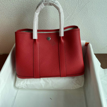エルメスHERMES 063-H600330RD 2024最新入荷 ガーデンパーティー トートバッグ ハンドバッグ ショッピングバッグ レディース