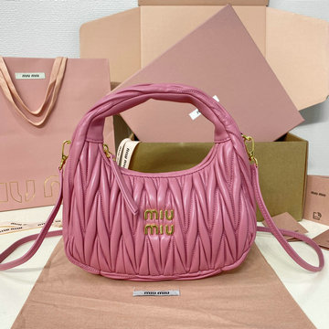 ミュウミュウ MIUMIU 057-MM5BC125ZMH  2024年最新入荷 ワンダー ホーボーバッグ トートバッグ ハンドバッグ 2way ショルダーバッグ レディース