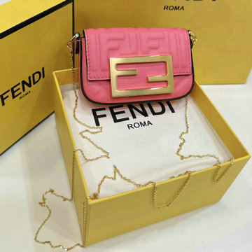 フェンディ FENDI 168-FD7AS095MH 2024年最新入荷 ナノ バゲット チャーム チェーンポーチ ショルダーバッグ 短財布 レディース