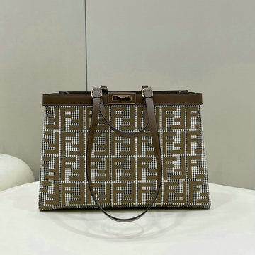 フェンディ FENDI 168-FD8BH374BKF 2024年最新入荷 ピーカブー ソフト ラージ トートバッグ 2way ショルダーバッグ ウィメンズ ブリーフケース