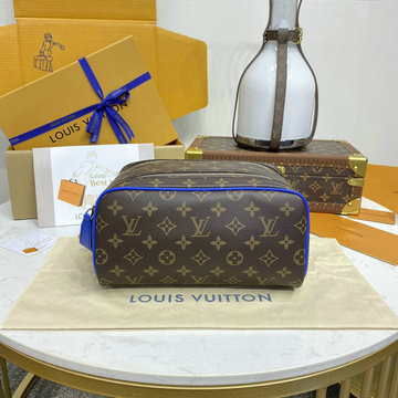 ルイヴィトン LOUISVUITTON 057-M12642L 2024年最新入荷 ドップ キット クラッチバッグ ハンドバッグ 洗面具収納 ポーチ モノグラム マカサー キャンバス