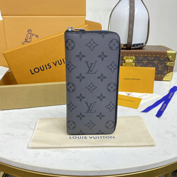 ルイヴィトンLOUISVUITTON 057-M63095H 2024年最新入荷 ジッピーウォレット ヴェルティカル モノグラム エクリプス ラウンドファスナー長財布