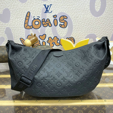 ルイヴィトン LOUISVUITTON 057-M12850 2024年最新入荷 ホーボー ハンモックバッグ ショルダーバッグ モノグラム シャドウ レザー ブラック
