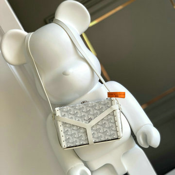 ゴヤール GOYARD BX-GY8017BS 2024年新色入荷 ミノディエール トランク ショルダーバッグ スモールサイズ ゴヤールディンキャンバス クラムシーカウハイド