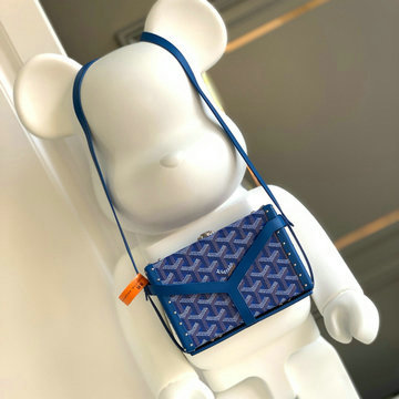 ゴヤール GOYARD BX-GY8017LS 2024年新色入荷 ミノディエール トランク ショルダーバッグ スモールサイズ ゴヤールディンキャンバス クラムシーカウハイド