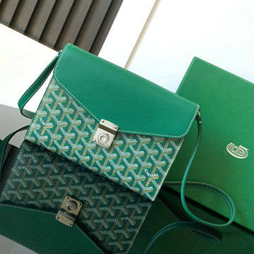 ゴヤール GOYARD BX-GY8063GL  2024年新色入荷 シープルポーチウォレット ショルダーバッグ レディース ゴヤールディンキャンバス シュヴロッシュカーフスキン