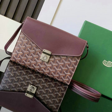 ゴヤール GOYARD BX-GY8063JH 2024年新色入荷 シープルポーチウォレット ショルダーバッグ レディース ゴヤールディンキャンバス シュヴロッシュカーフスキン