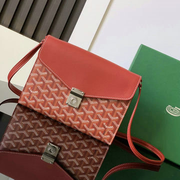 ゴヤール GOYARD BX-GY8063RD  2024年新色入荷 シープルポーチウォレット ショルダーバッグ レディース ゴヤールディンキャンバス シュヴロッシュカーフスキン