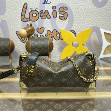 ルイヴィトン LOUISVUITTON 057-M13147  2024年最新入荷 スリム トランク ショルダーバッグ レディース モノグラム キャンバス