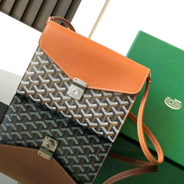 ゴヤール GOYARD BX-GY8063TH 2024年新色入荷 シープルポーチウォレット ショルダーバッグ レディース ゴヤールディンキャンバス シュヴロッシュカーフスキン