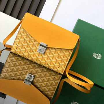 ゴヤール GOYARD BX-GY8063YL 2024年新色入荷 シープルポーチウォレット ショルダーバッグ レディース ゴヤールディンキャンバス シュヴロッシュカーフスキン