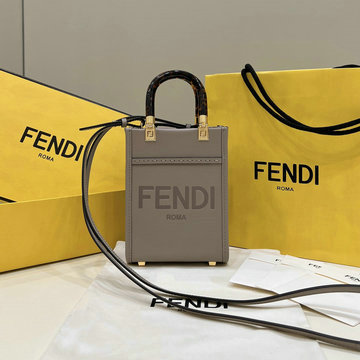 フェンディ FENDI 168-FD8BS051PQH 2024年最新入荷 サンシャイン ショッパー ミニ トートバッグ ハンドバッグ トップハンドルバッグ 2way ショルダーバッグ
