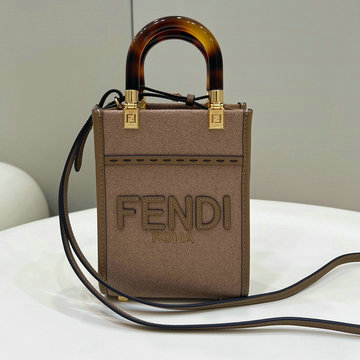 フェンディ FENDI 168-FD8BS051RSH 2024年最新入荷 サンシャイン ショッパー ミニ トートバッグ ハンドバッグ トップハンドルバッグ 2way